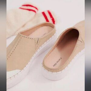 NWOT FREE PEOPLE ~ Juno Slip On Sport Sneakers ~ Tan ~ 8.5
